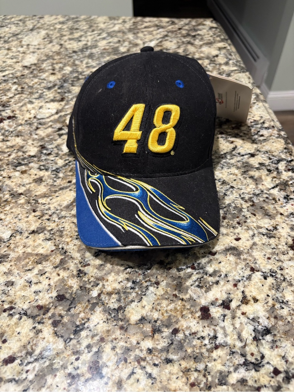 Vintage NASCAR Jimmie Johnson 48 Lowe's Racing Hat Blue Flames NWT Ball Cap